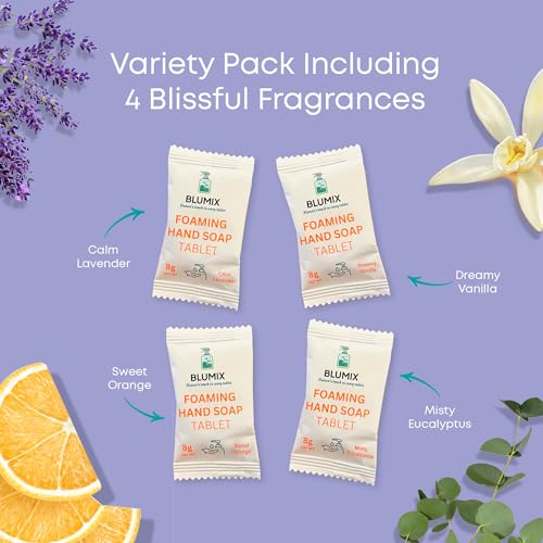 Blumix Foaming Hand Soap Starter Set – Reusable Glass Pump Bottle + 4 Scented Soap Tablets | Vegan, Non-Toxic, Zero Waste, Eco-Friendly Hand Wash Kit | Great Gift for Home or Travel - Image 5