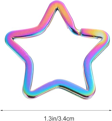 Miniatura 4 de VICASKY 10 llaveros artesanales únicos con forma de automóvil, mosquetones, anillo de organización para llavero de arco iris, accesorios de color,