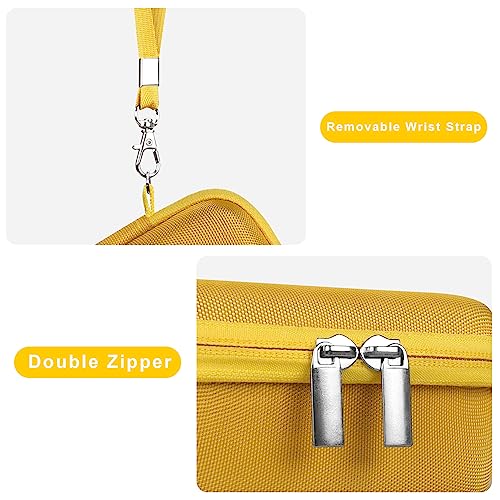 Canboc Carrying Case for Canon PowerShot G7X Mark III Mark II, PowerShot SX740 SX730, Sony Cybershot, RICOH GR IV, Kodak Pixpro Digital Camera, Mesh Pocket fits USB Cable, Batteries, Yellow(Case Only)