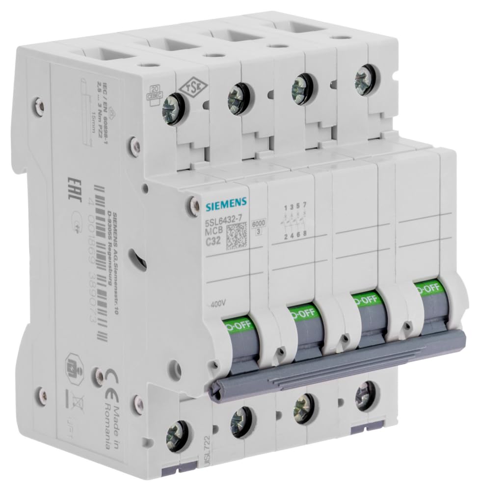 SIEMENS - Interruptor Tetrapolar 32A - Curva C