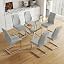 63'' Silver Table + Lightgrey Chairs
