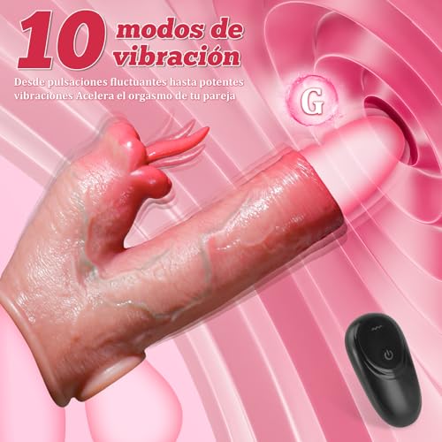 Miniatura 2 de Juguetes Eróticos Para Pareja Sexuales - Fundas Para El Pene Juguete Eróticos Para Hombres Con 10 Modos De Vibración, Pro Extender Fundas Para Pene Juguete Sexual Anal Reutilizable Para Gays