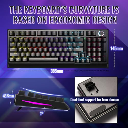 Mechanical Gaming Keyboard with Red Switches: 98 Keys PC Gaming Keyboard with Backlit - image 8