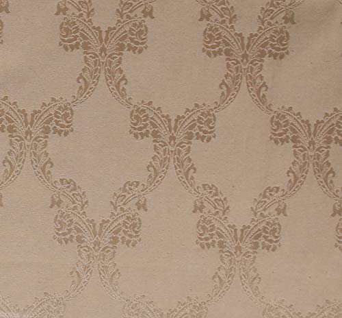 Image of Beige Self Design Double 275 TC Cotton Jacquard Printed Bedcover with 2 Pillow Covers, Pack of 1 | 90x102 Inches