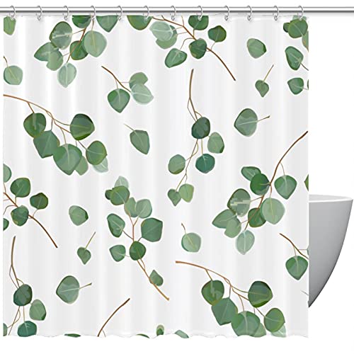 Rideau de douche imperméable 167x182 cm feuilles vertes rideau baignoire - 2