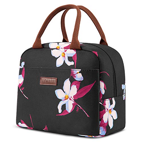 LOKASS Lunch Bag Cooler Bag Women Tote Bag Insulated Lunch Box Water-resistant Thermal
