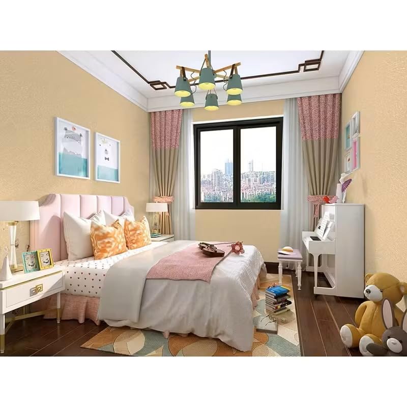 Image of Peel and Stick Wallpaper for Walls (45x300 cm) Pack of 1 | Waterproof Self Adhesive PVC Wallpaper for Bedroom, Living Room, Home, Office & Cupboard (Gold Textured)