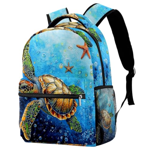 Sac à dos de jour motif tortue de mer pour cadeau enfant mixte