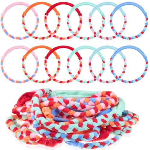 Image of Henoyso 12 Pack Sensory Chew Necklaces Kids Soft Terry Cloth Oral Motor Teething Toys for Boys Girls, Reusable Chewy Jewelry for Focusing & Calming(Twist Style,Cute Color)