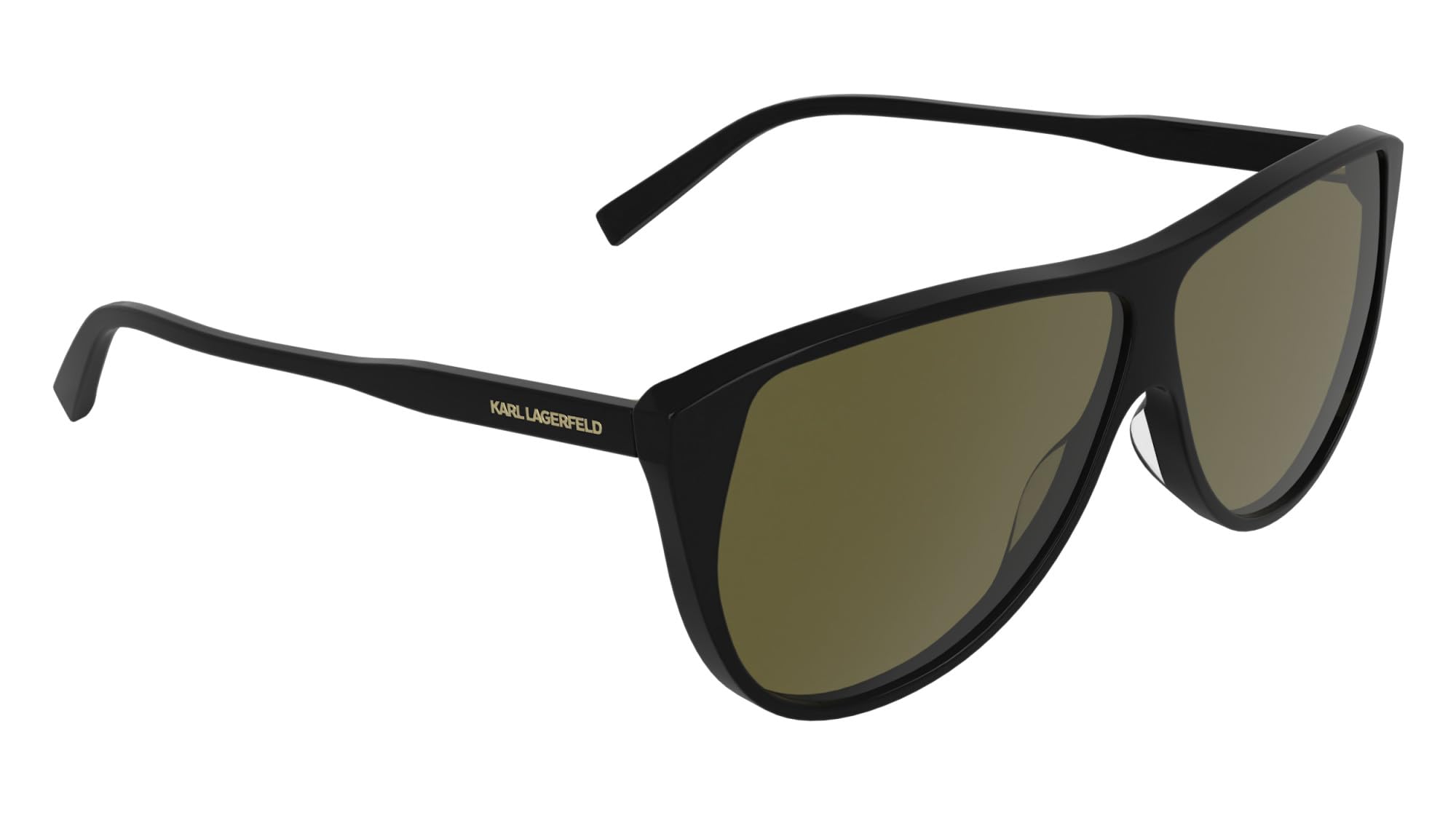 KARL LAGERFELD KL6227S okulary przeciwsłoneczne dla dorosłych unisex - czarne z jednolitymi brązowymi soczewkami