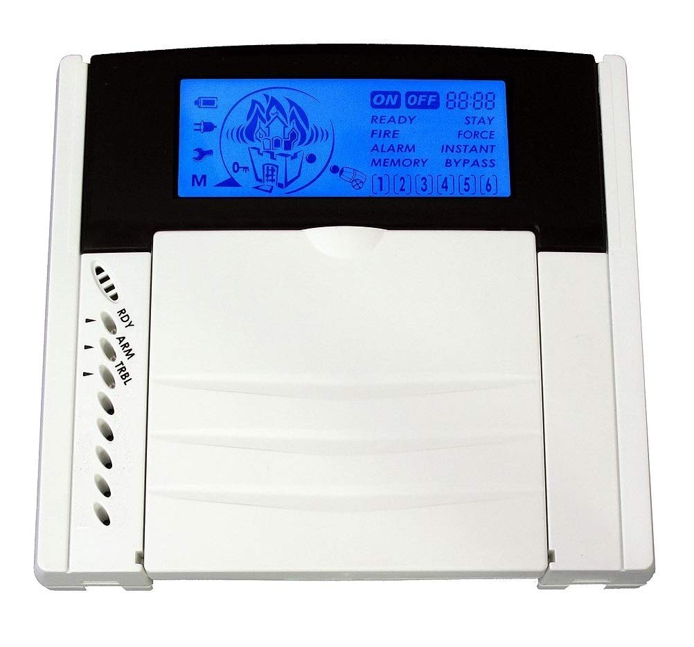 teletekLCD63VG Keyboard LCD Blue Central Remote CA62-12 Zones