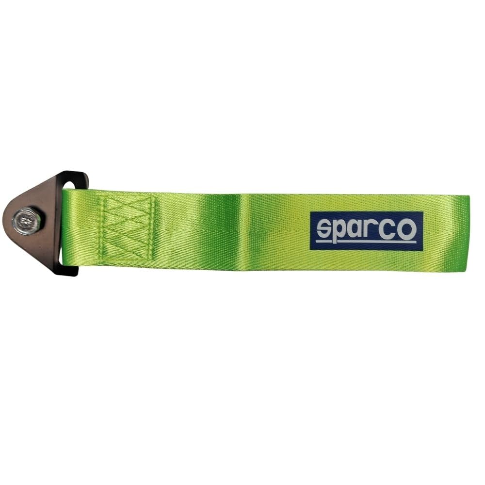 AUTO MT SPARCO NEON Green CAR Truck Tow Belt Strap Universal Front