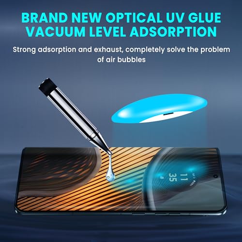 Image of FIRST MART Military-Grade UV Tempered Glass For Motorola Edge 50, Edge 50 Pro and Moto Edge 50 Ultra 5G (6.7 Inch) With Easy UV Installation Kit | Edge To Edge Coverage | Crystal Clear, Pack of 2