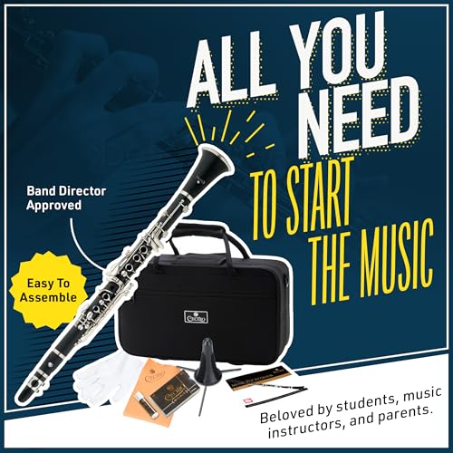 Image of Mendini by Cecilio Ebonite Bb Clarinet Kit with 2 Barrels - Black