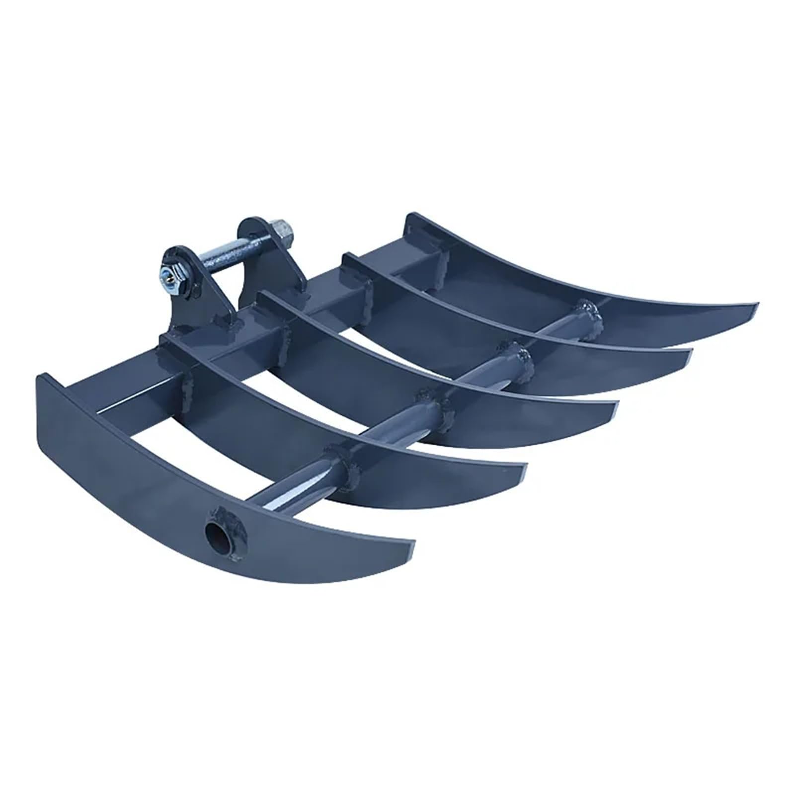 Rastrillo de Suelo de Acero Compatible con miniexcavadora | Implemento de rastrillo de acero for el cuidado del césped y la limpieza de sitios agrícolas.(Rake grey)