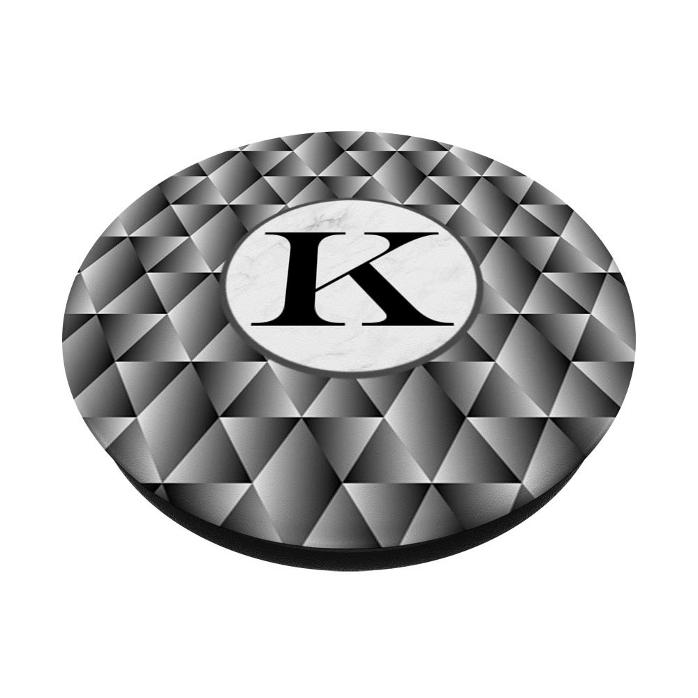 PopSockets PopGrip Mimetica Blu Con Lettera M - Maniglia Pop-Up Per Telefono, Supporto Intercambiabile - 2