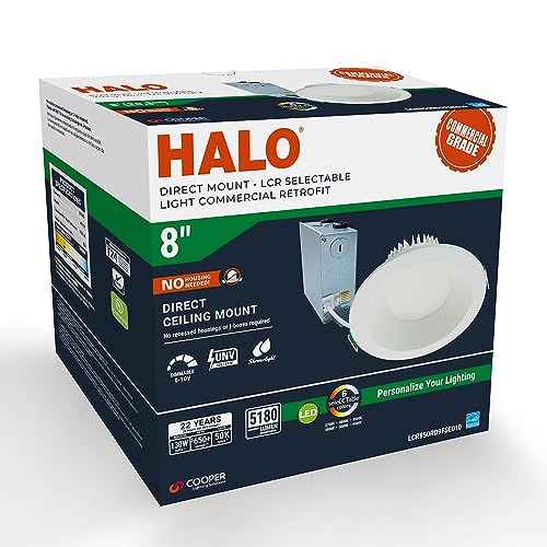 HALO LCR 8 inch Recessed Smooth Canless LED Downlight, 5000 Lumens, 6CCT - image 2