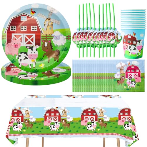 Juego de vajilla de fiesta de granja, Set de vajilla de fiesta