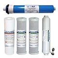 Reverse Osmosis Membrane & Filter Replacement | 100 GPD Membrane with Pre & Post Filter Complete RO Filter Set | 5 Stage Water Filtration System | 100 GPD Membrane+ Filters-6 Months Supply