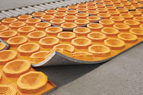 Schluter Ditra-Heat-Duo-PS Peel and Stick Uncoupling Membrane with Sound Control and Thermal Break - Ideal for Multi-Story Construction - 5/16" Thickness, 108 Square Feet Roll - DHDPS810M - Image 5