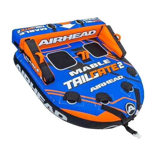 Image of Airhead Mable Towable Tube for Boating, 1-4 Rider Inflatable Boat Tube for Water Tubing, Heavy Duty Full Nylon Cover, EVA Foam Pads, Dual Tow Point, Patented Speed Safety Valve