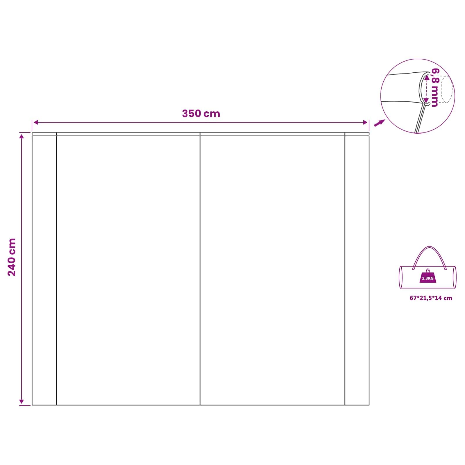 vidaXL Tarp résistant à l'eau 240 x 350 cm Imperméable Bleu Taffetas
