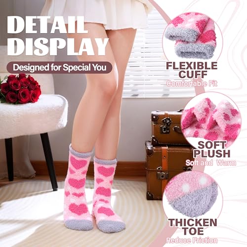 Image of Anlisim Fuzzy Socks for Women, Soft Comfy Cozy Fluffy Thick Winter Warm Fleece Slipper Socks