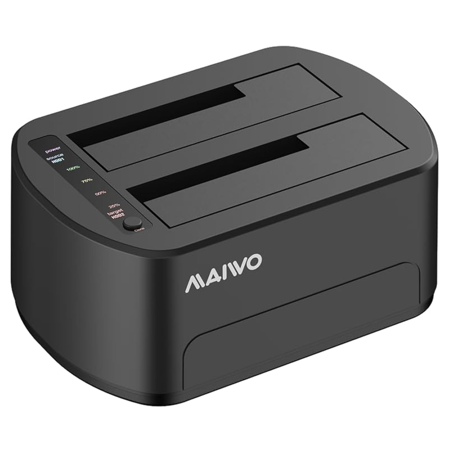 MAIWO External Hard Drive Docking Station with Offline Clone for 2.5/3.5" SATA HDD/SSD, 5Gbps with UASP, 48TB Capacity, Dual Bay USB 3.0 to SATA Adapter Duplicator