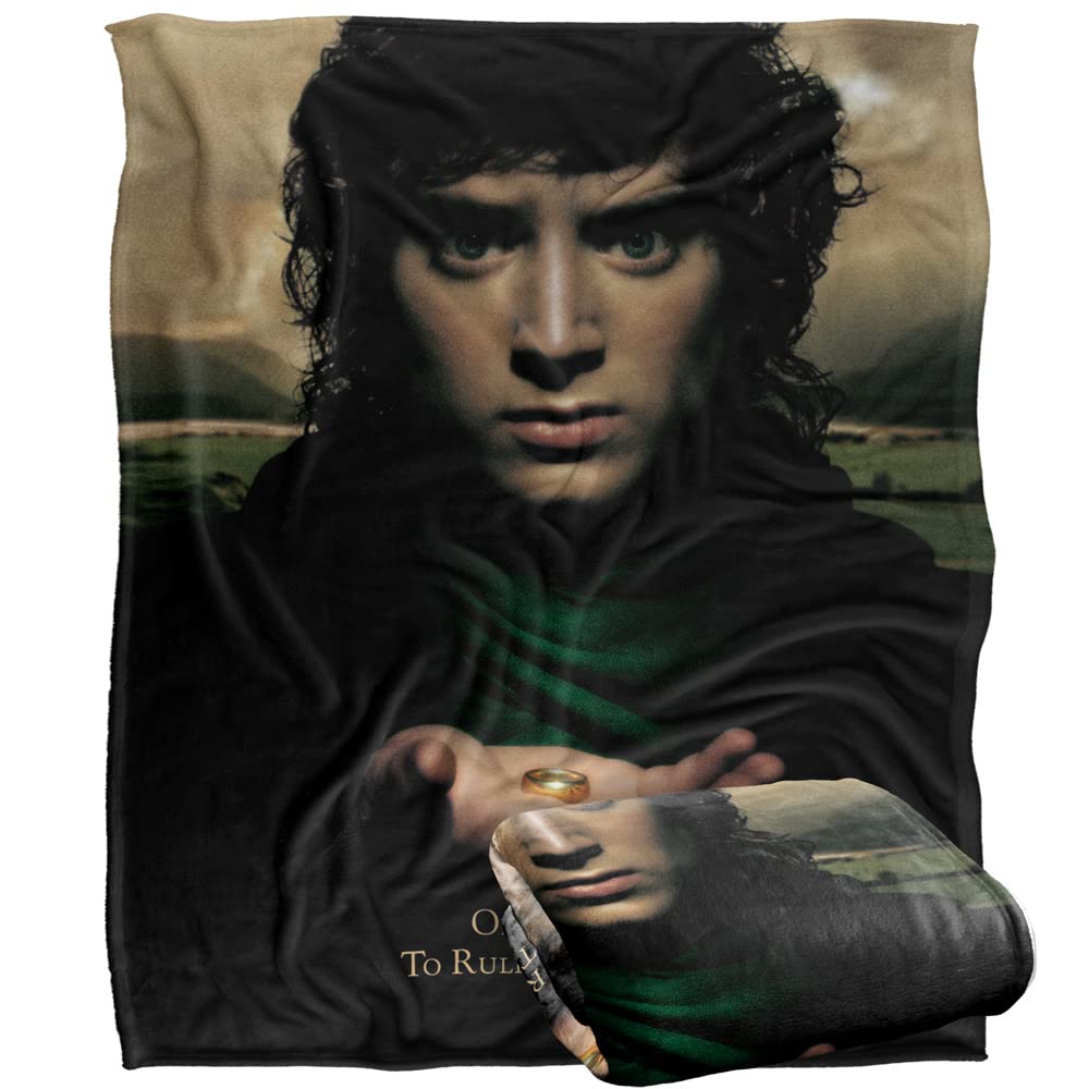 Logovision Multicolor Lord Of The Rings The Blanket, 152 X 127 Cm Frodo One Ring Poster Silky Touch Super Soft Throw Blanket