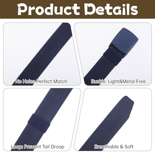 6 PCS Tactical Nylon Webbing Canvas Belt for Men/Women Military Style Belt Heavy Duty Waist Belts for Military, Outdoor, Hiking, and Casual Belts3