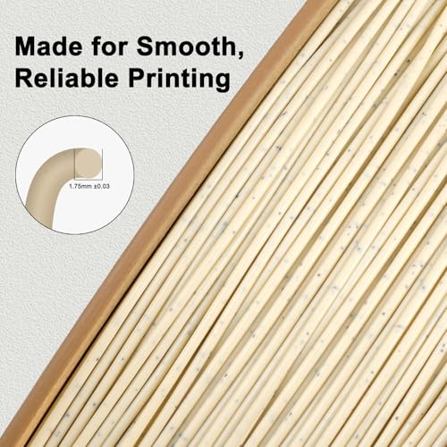 Image of PLA Force Filament Marble Yellwo, PLA Stone Filament 1.75mm 1KG | Marble Yellow 3d Printer Filament Delivers An Authentic, Warm Stone Aesthetic With Natural Speckles