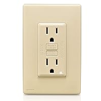 Vista 2 de Leviton Renu - Toma GFCI autocomprobable resistente a manipulaciones, 15 amperios, RGF15-NS, arena Navajo