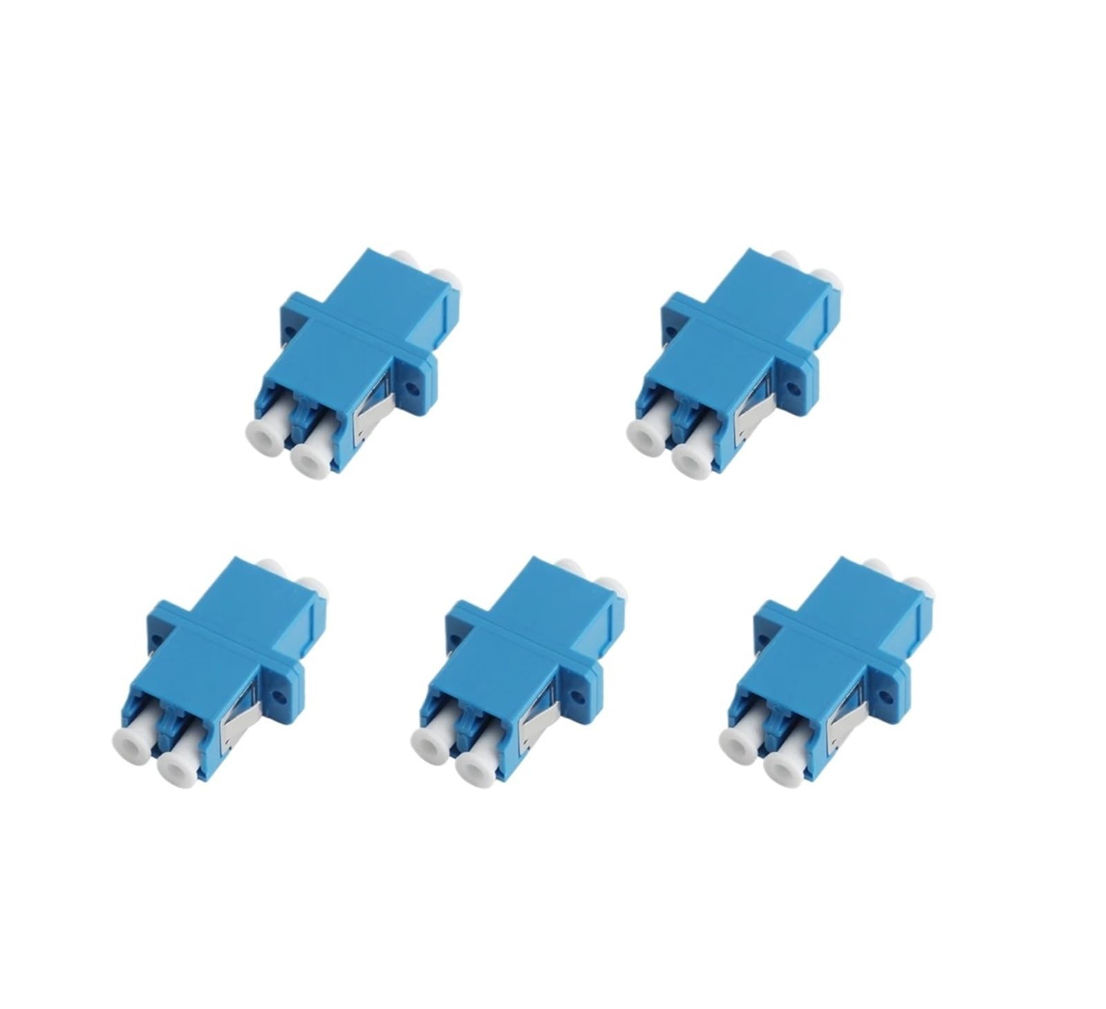 Paquete de 5 adaptadores de fibra óptica de doble núcleo de 2 núcleos (convertidor monomodo UPC)