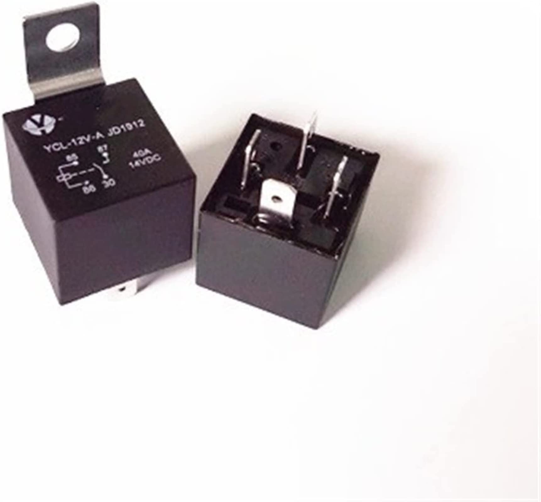 LKPEHTAGN Relay Automobile JD1914/JD2914 JD1912/JD2912 DC12V/24V 40A car 4pin 5pin with Square Iron Piece