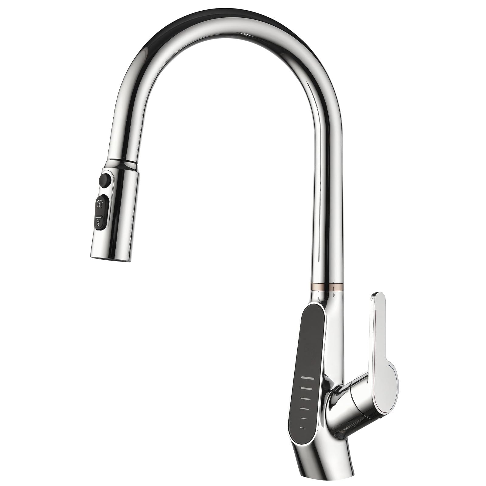 Robinet de cuisine avec douchette extractible et écran LED