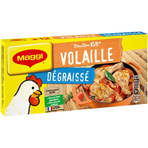 Maggi Caldo KUB aves de corral desengrasado, 12 pastillas, 120 g, 10 piezas