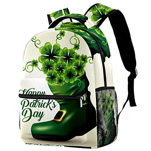 Sac à dos voyage St Patrick avec porte-bouteille fille garçon vert