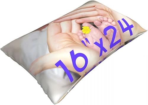 Miniatura 1 de Fundas de almohada de poliéster personalizadas, haz las tuyas con fotos o logotipos, 16 x 24 pulgadas