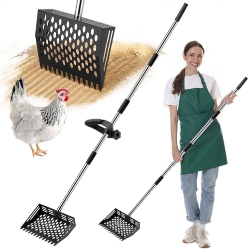 2-in-1 Chicken Poop Scooper & Rake, 10