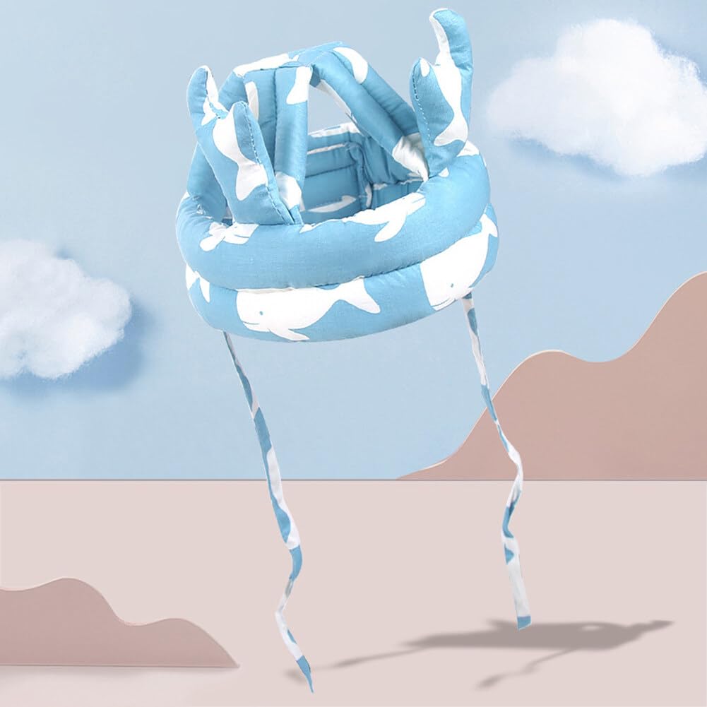 Baby Infant Toddler No Bumps Safety Helmet Head Cushion for Walking and Crawling Head Protector Anti Falling Children Head Guard Soft Elastic Baby Caps Adjustable Hat, Type 1