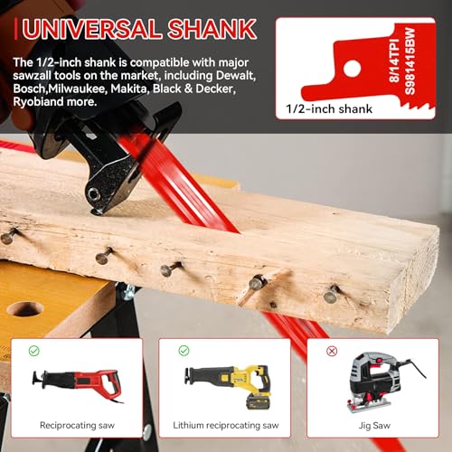 ALEXEX Reciprocating Saw Blades for Nail-Embedded Wood