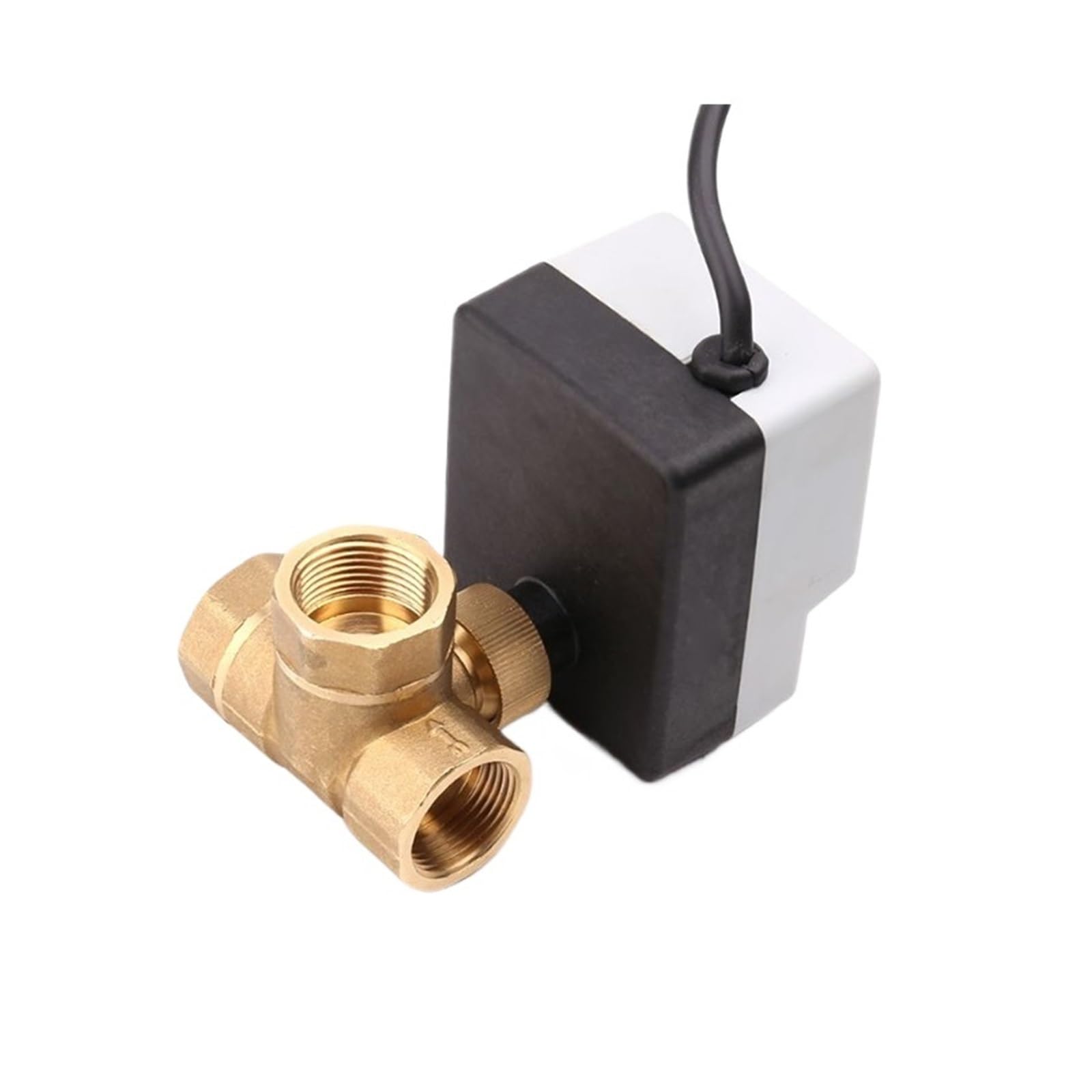 Valvola a sfera motorizzata a 3 vie da 1/2“ 3/4” 1“ 2 pollici Valvola elettrica a tre fili Controllo a due punti con interruttore manuale(1",24VDC)