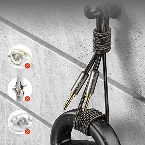 Amazon Brand - Eono Aux Cable 3,5mm Audio Cable -3M- Stereo Jack Cable Nylon Braided Aux to Aux Cable Lead for Car Headphone iPhone iPad Samsung MP3 Smartphone Tablet Home Stereo 10ft