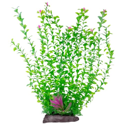 Image of Hamiledyi Aquarium Plastic Plants Aquarium Decor Artificial Fish Tank Plants,Tall Fish Tank Decorations, Extra Large Aquarium Plant 20.4-inch Tall,1PCS