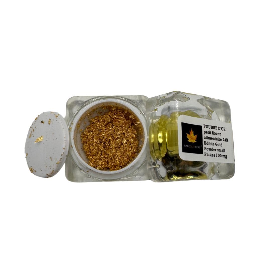 gold powder 24 carats 100% pure edible 100 mg box enrich your dishes with our gold powder food additive E175