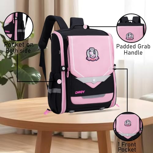 Image of Tinytot Hello Kitty Printed Design School Bag 26 Litre, Stylish & Trendy Water Resistant High Storage School Collage Travel Backpack for Boys & Girl, 18 Inch with Trolley