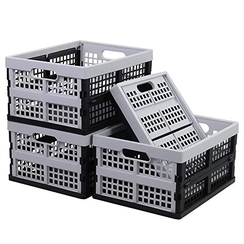 Large Plastic Crates. Pekky 34 Quart Plastic Milk Crates Stackable