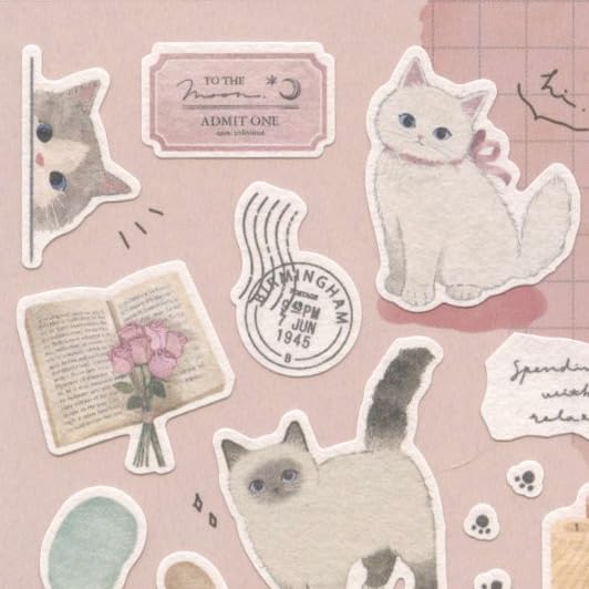Amazon.co.jp: [シールシート]エメライフシール/ストレート ねこ