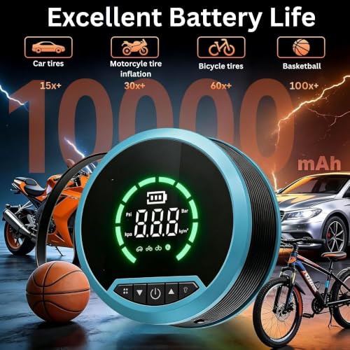Image of Portable Jump Starter, 8000mAh Battery for Car & Bike, 3in1 - Jump Starter & LED Flashlight, Safety Protection, Type-C Charge, Diesel & Gas Engine Compatible with Carry Bag