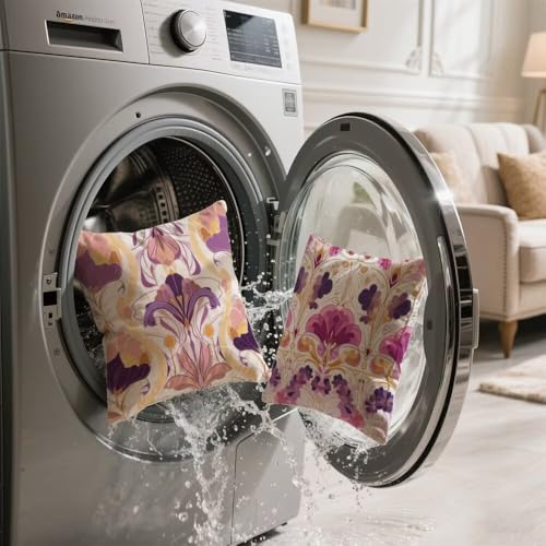 Taie oreiller fermeture eclair en lin lilas deco haut de gamme - 6